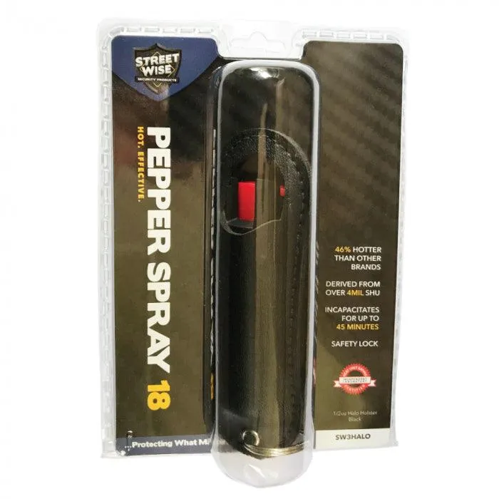 15) Streetwise Halo Key-Chain Pepper Spray with Counter Display Option