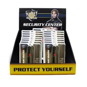 15) Streetwise Halo Key-Chain Pepper Spray with Counter Display Option