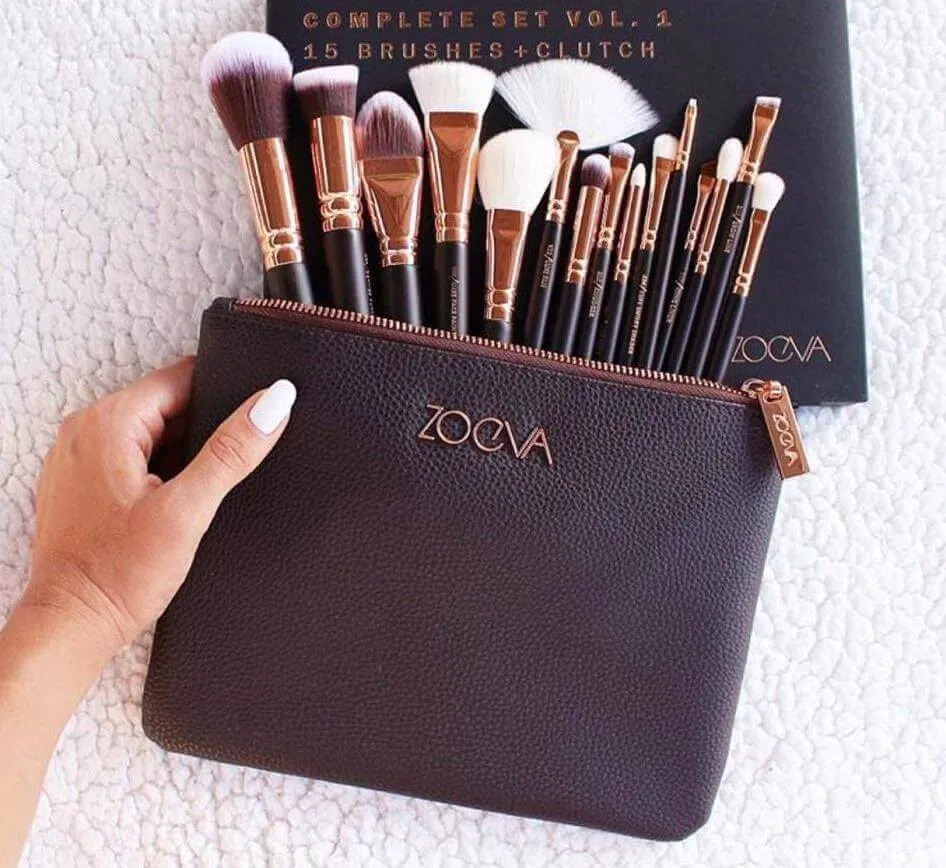 15pcs Zoeva Brushes All Makeup Brushes with Pouch