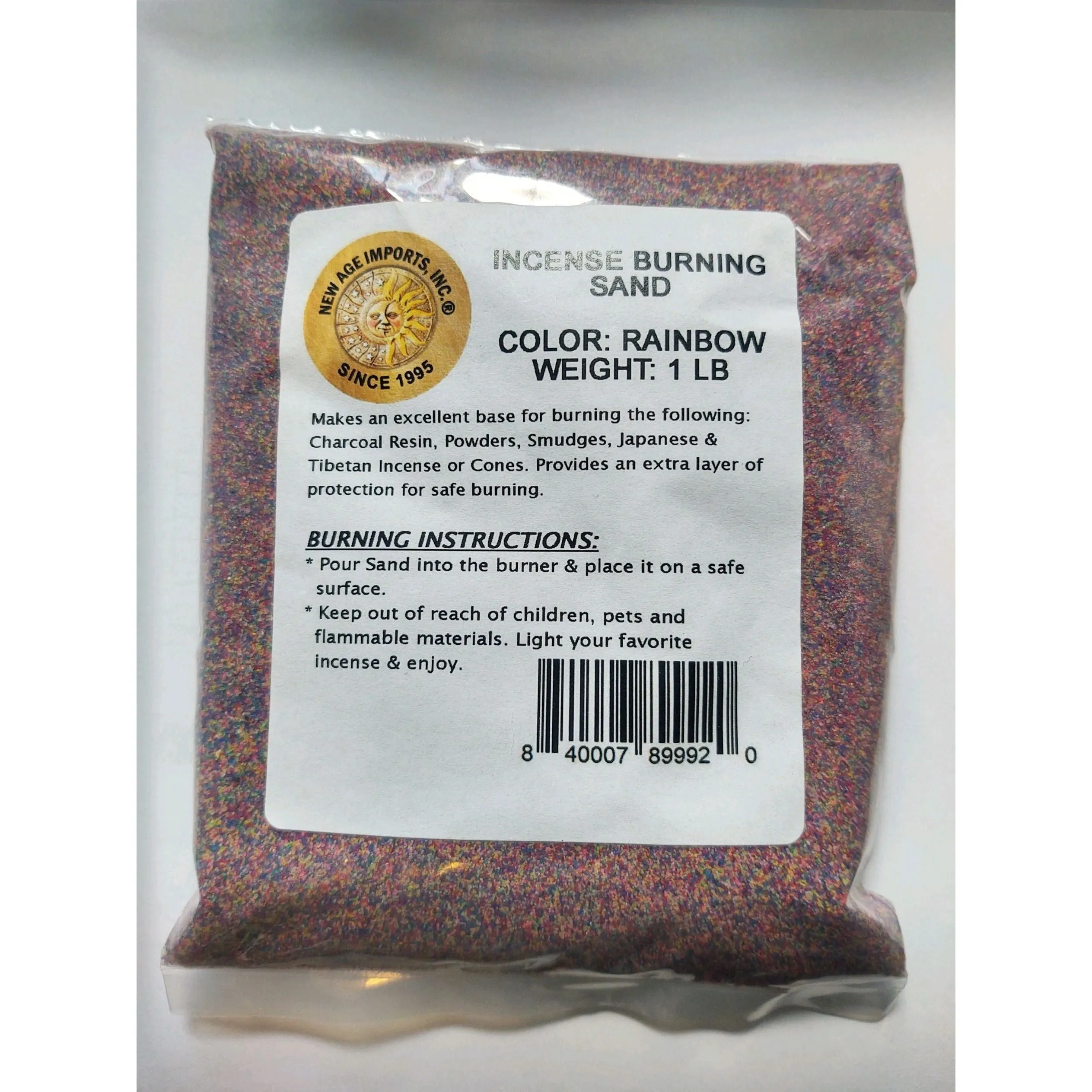 1lb Incense Burning Rainbow Sand