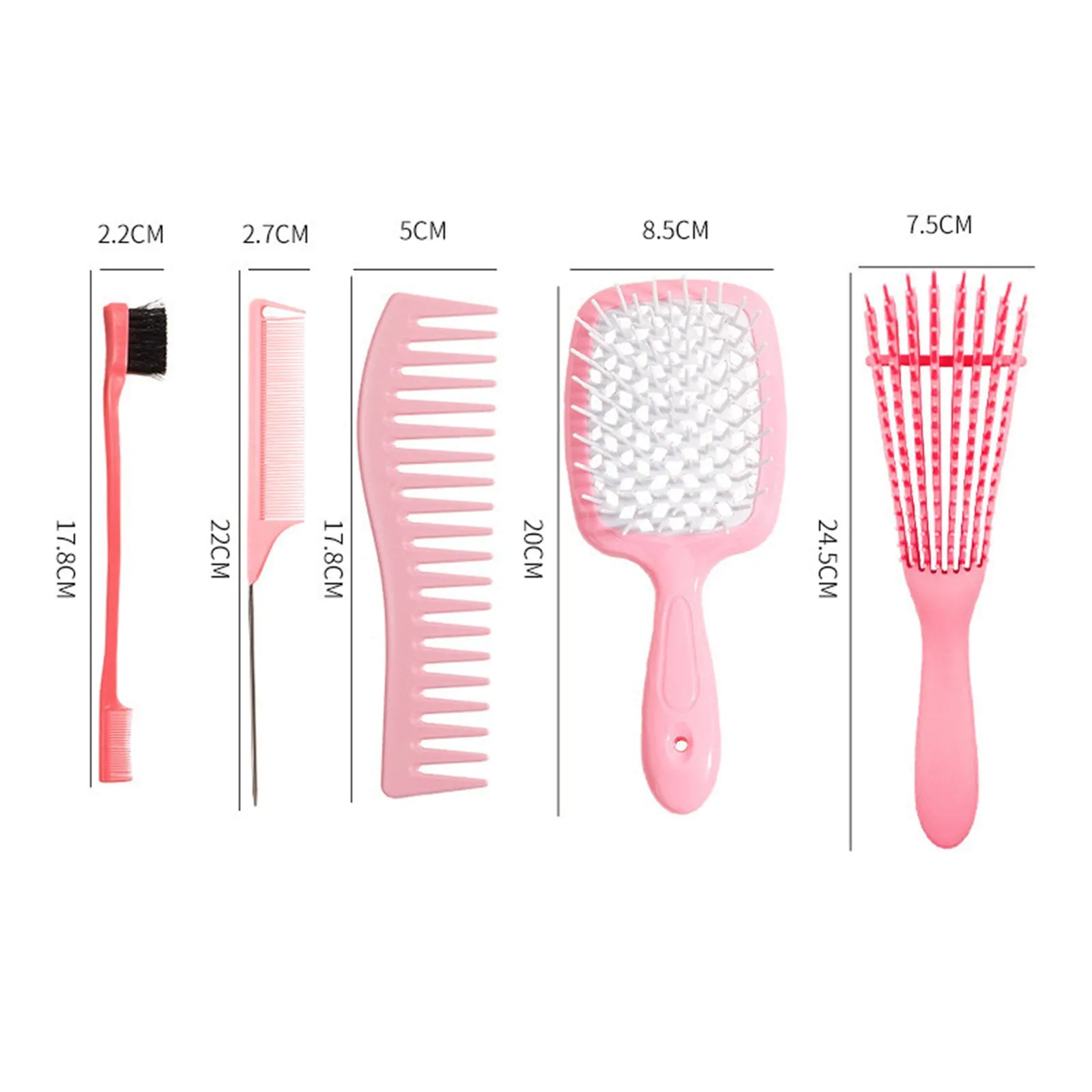 5 Piece Hair Styling Comb Set