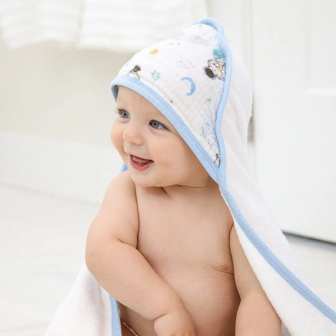 aden   anais Essentials Hooded Towel - Space Explorers - 2 Pack