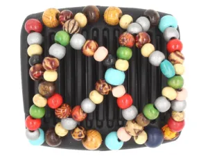 African Butterfly Chameleon Hair Comb - Ndebele Black 30