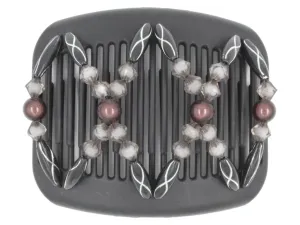 African Butterfly Hair Comb - Dalena Black 116