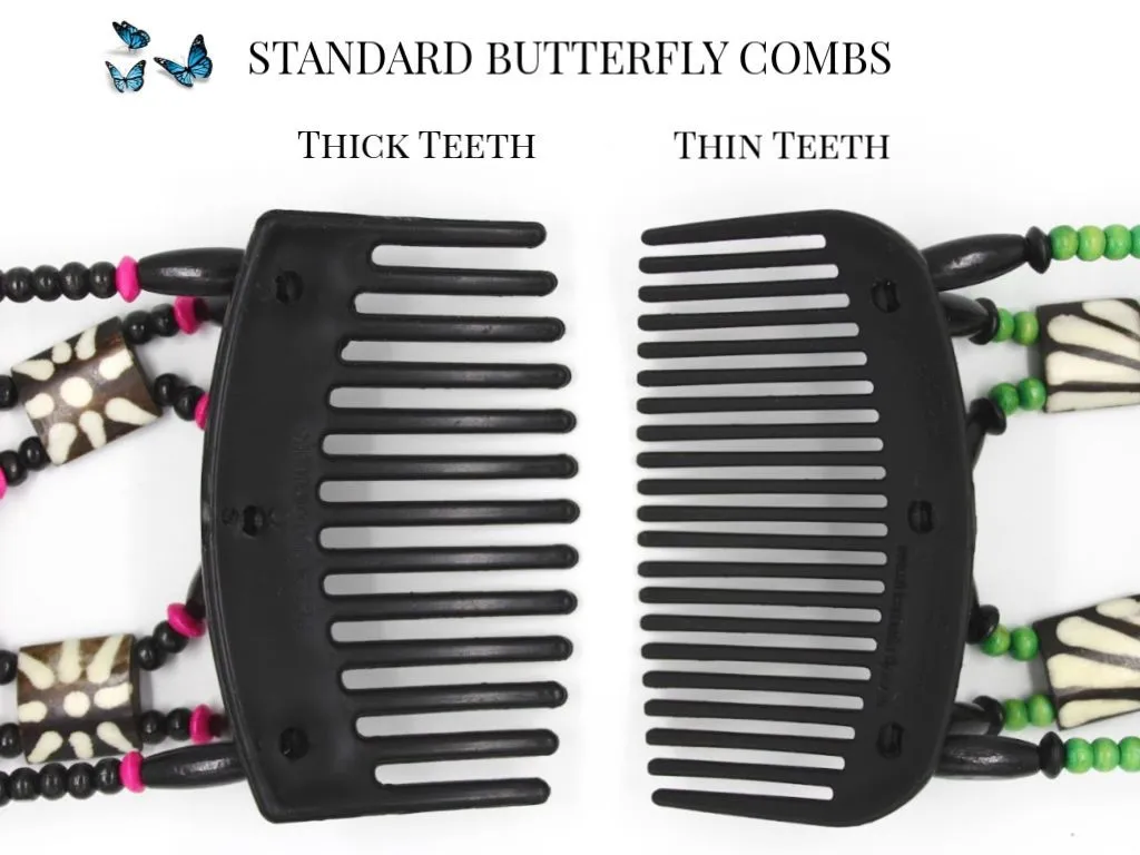 African Butterfly Hair Comb - Dupla Black 102