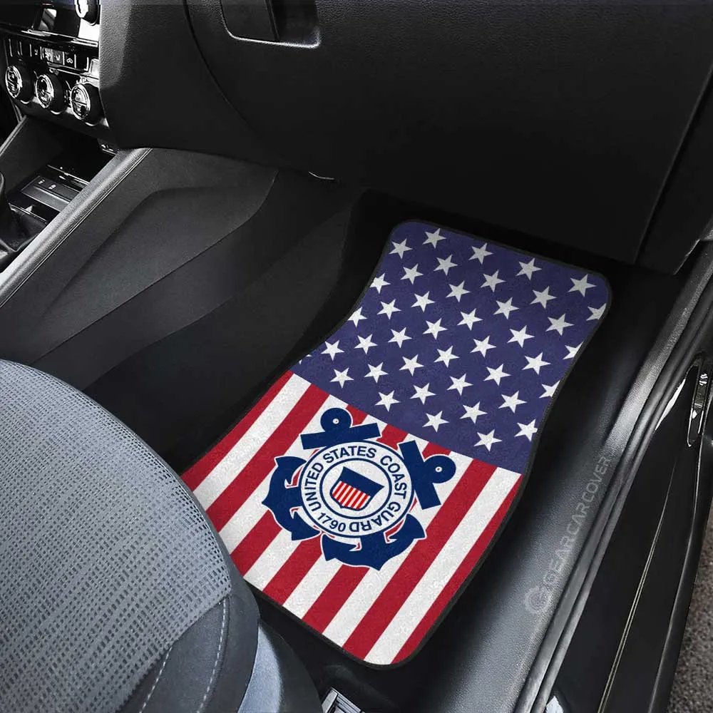 American Flag Military Coast Guard Car Floor Mats Custom Car Accessories