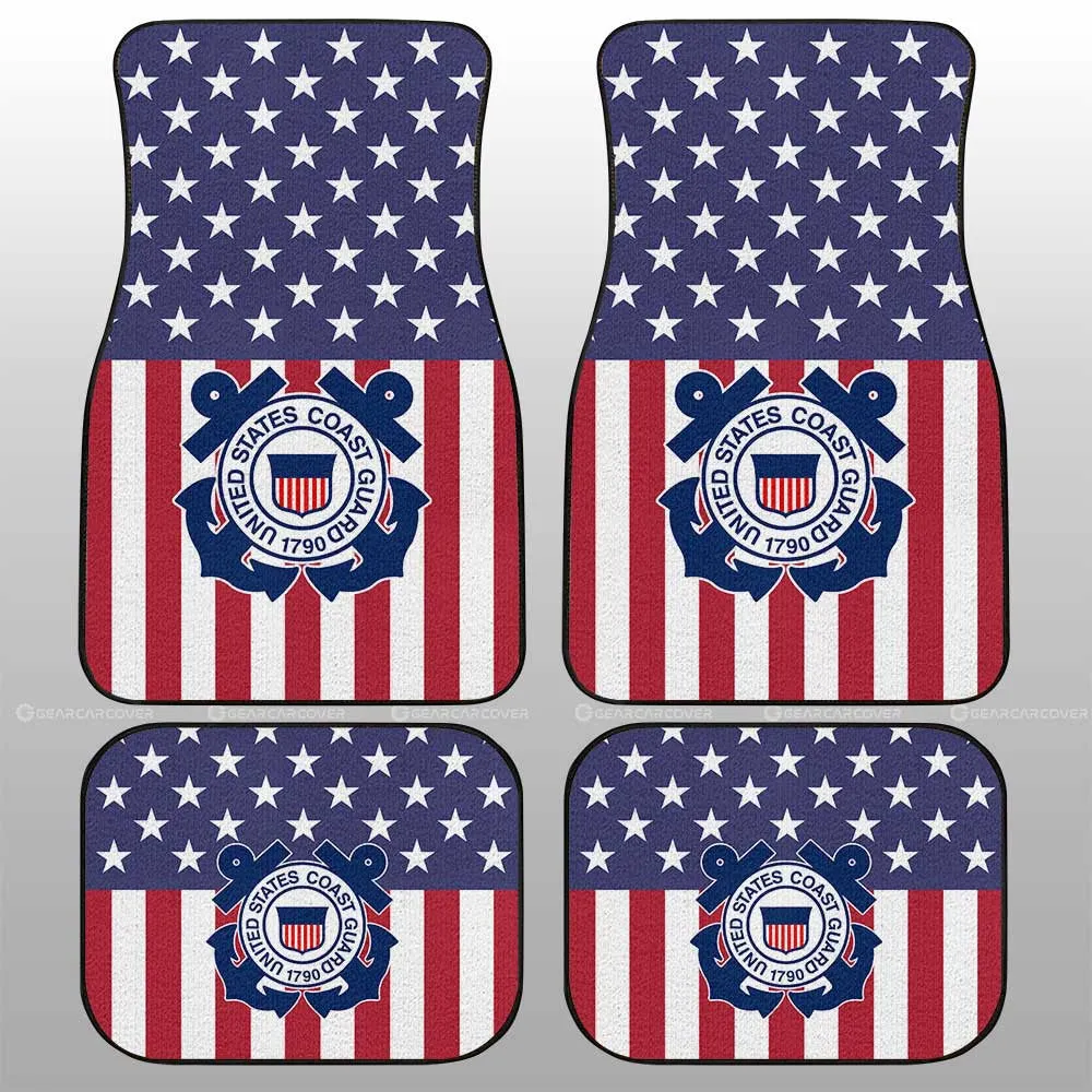 American Flag Military Coast Guard Car Floor Mats Custom Car Accessories