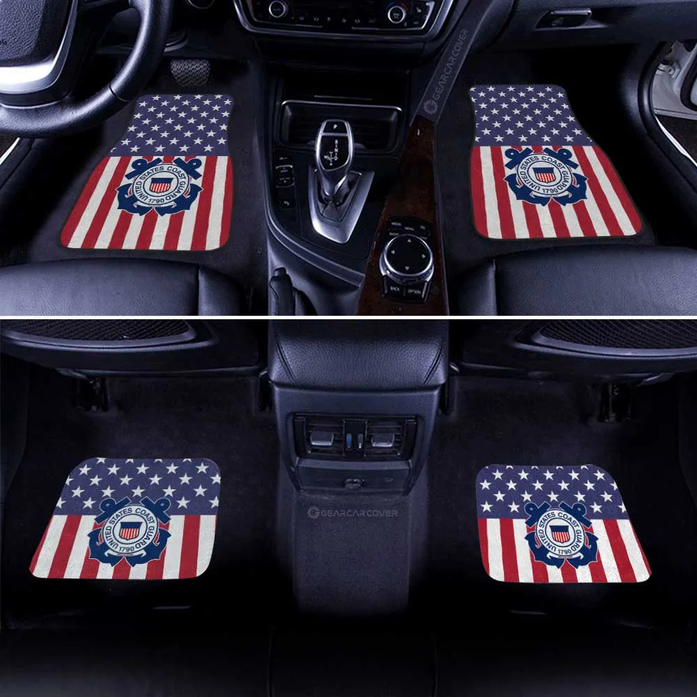 American Flag Military Coast Guard Car Floor Mats Custom Car Accessories