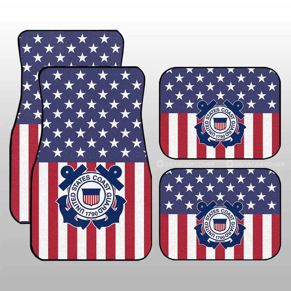 American Flag Military Coast Guard Car Floor Mats Custom Car Accessories