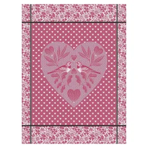 Amour Pink Tea Towels by Le Jacquard Français