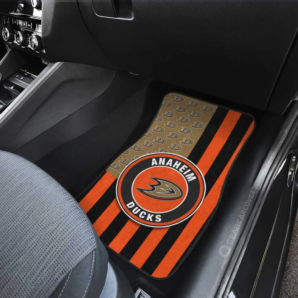 Anaheim Ducks Car Floor Mats Custom US Flag Style