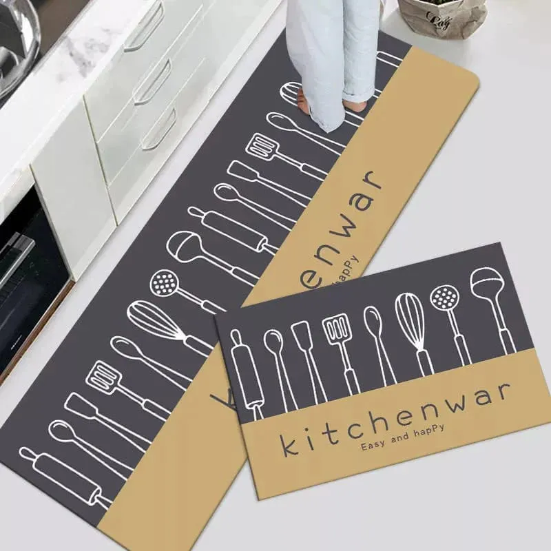 Anti slip Kitchen Floor Mat Set (Set of 2 Pcs)