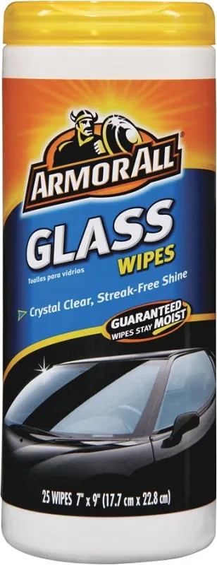 Armor All 17501C Glass Cleaning Wipes, Effective to Remove: Bugs, Fingerprints, Residue, Road Grime, 30-Wipes :EA: QUANTITY: 1