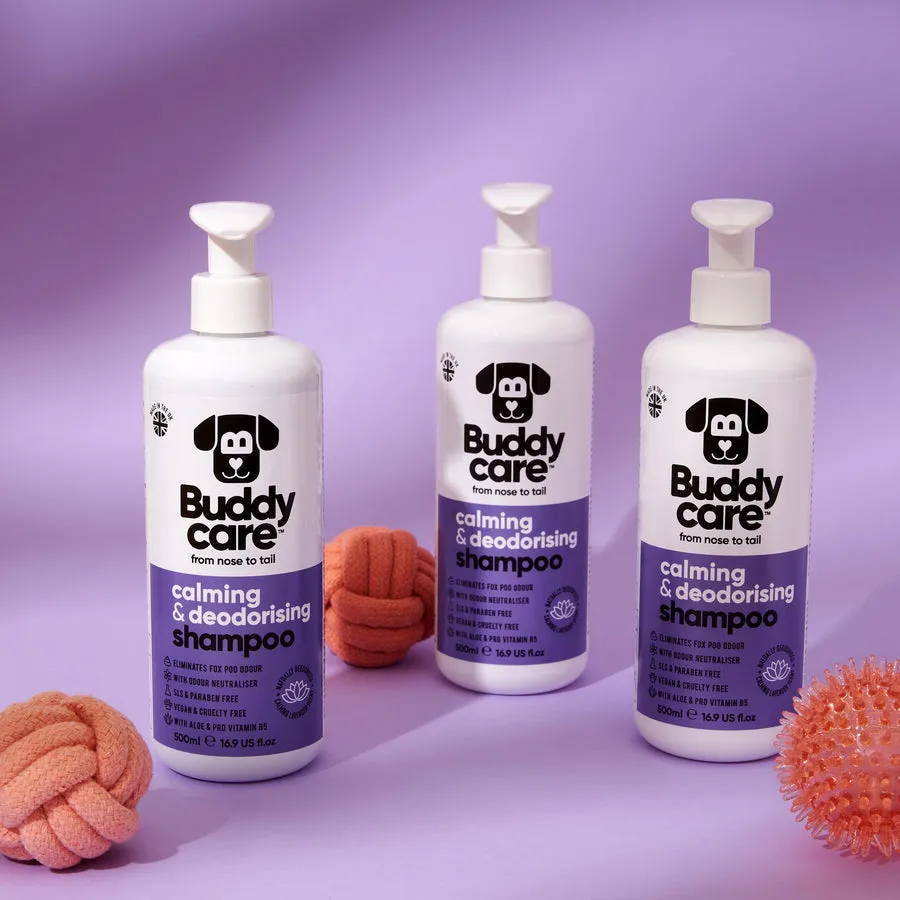 Buddycare | Lavender Calm & Deodorising Shampoo for Dogs - 500ml (Great for Fox Poo!)