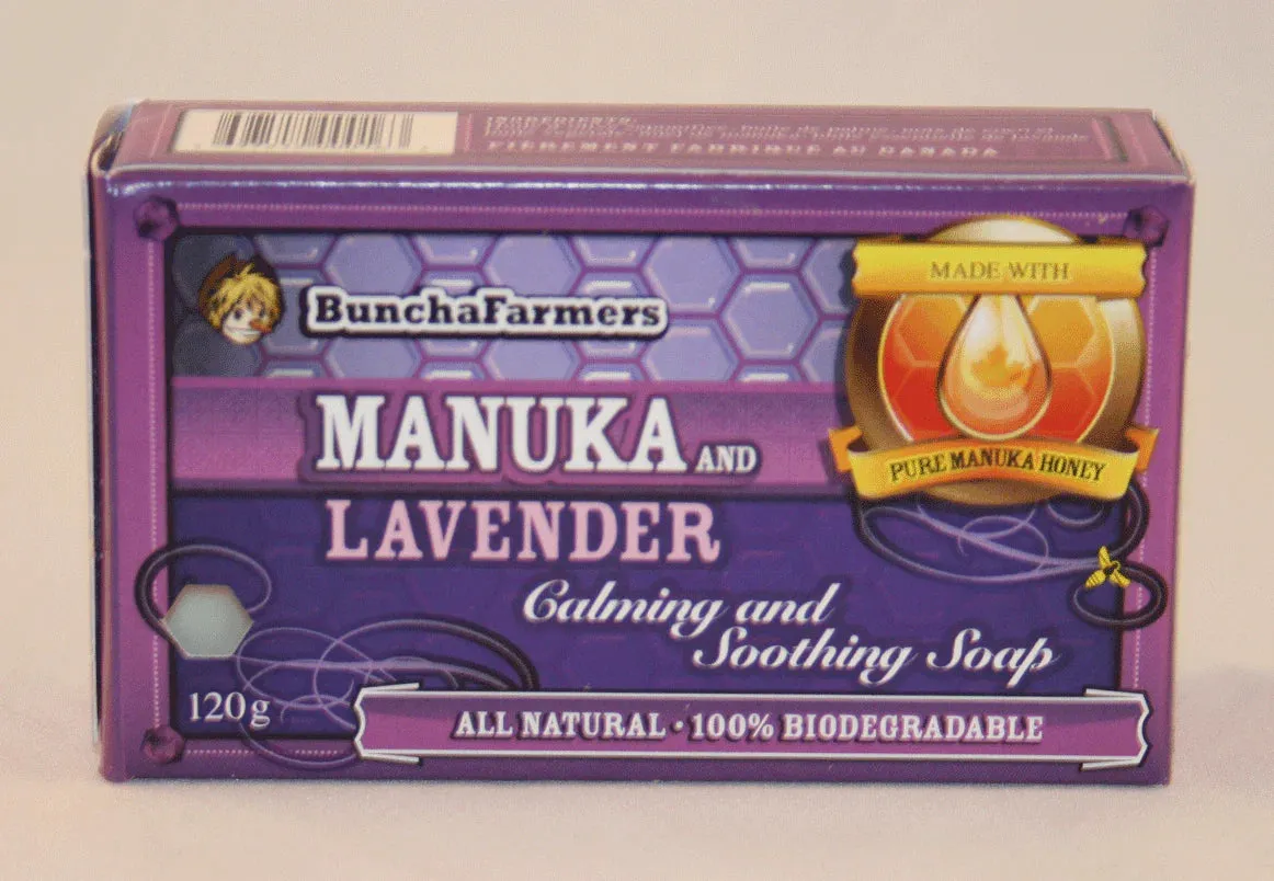 BunchaFarmers  Manuka Honey & Lavender Calming and Soothing Soap