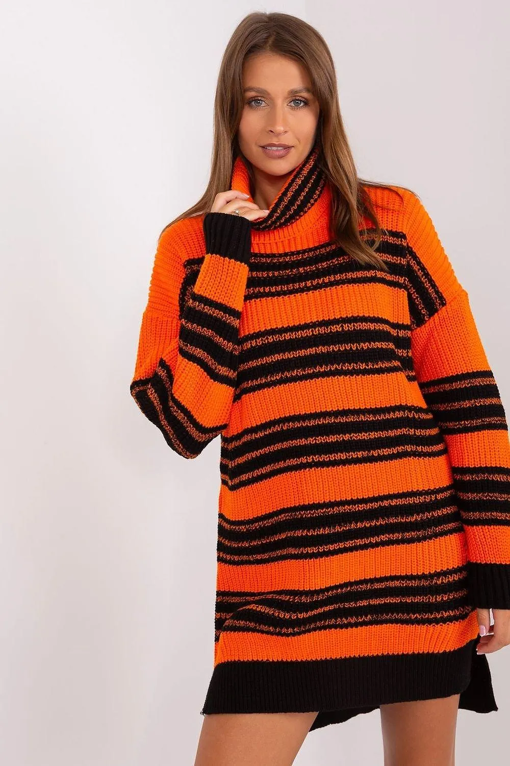 Chic Colorful Striped Knit Dress