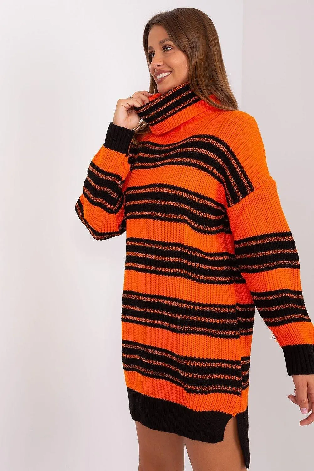 Chic Colorful Striped Knit Dress