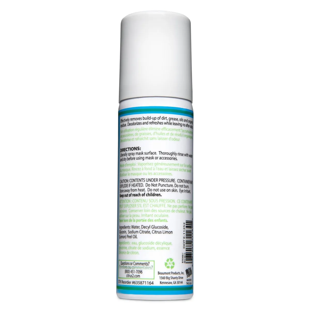 Citrus II Cleaning Spray for CPAP/BiPAP Masks & Oxygen Equipment