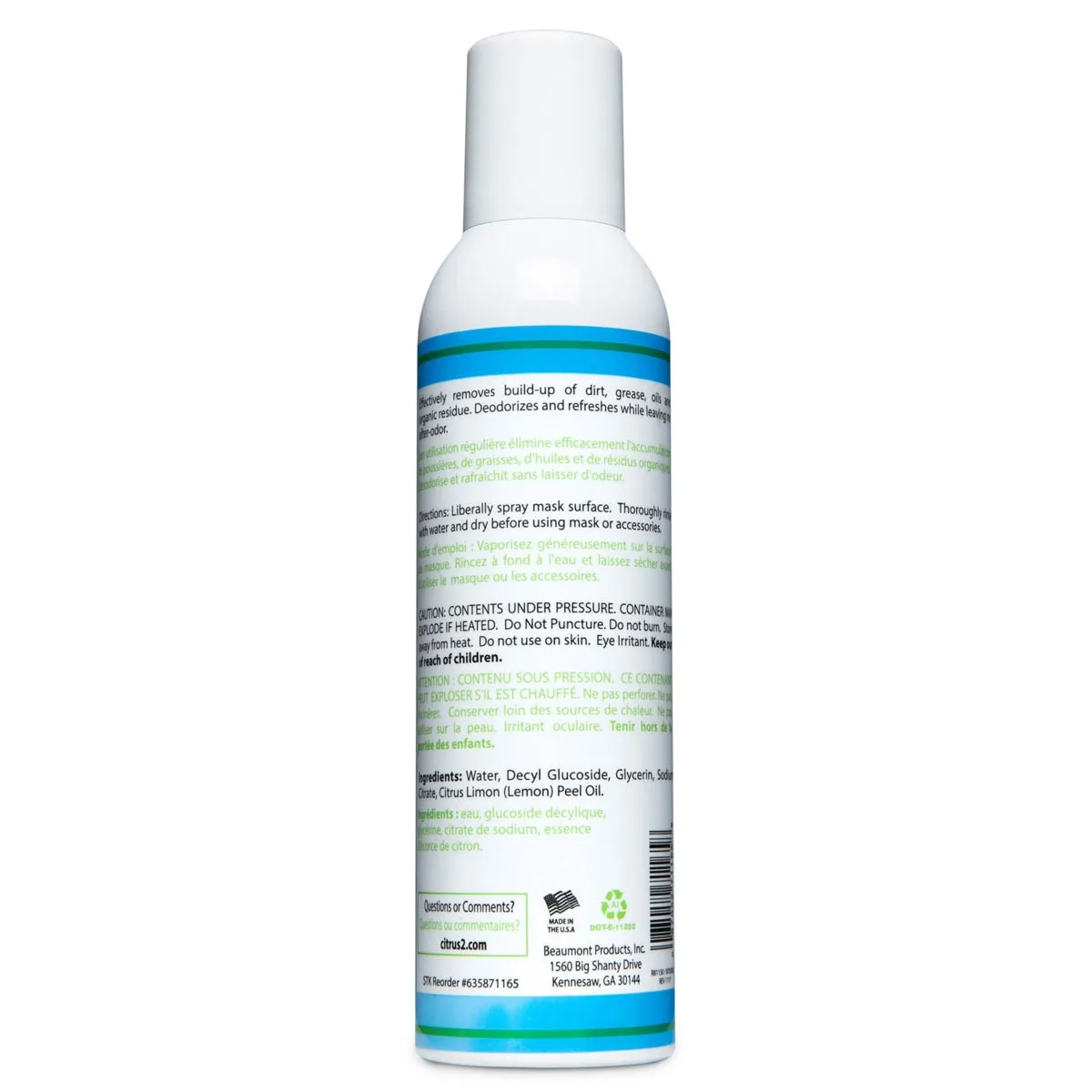 Citrus II Cleaning Spray for CPAP/BiPAP Masks & Oxygen Equipment