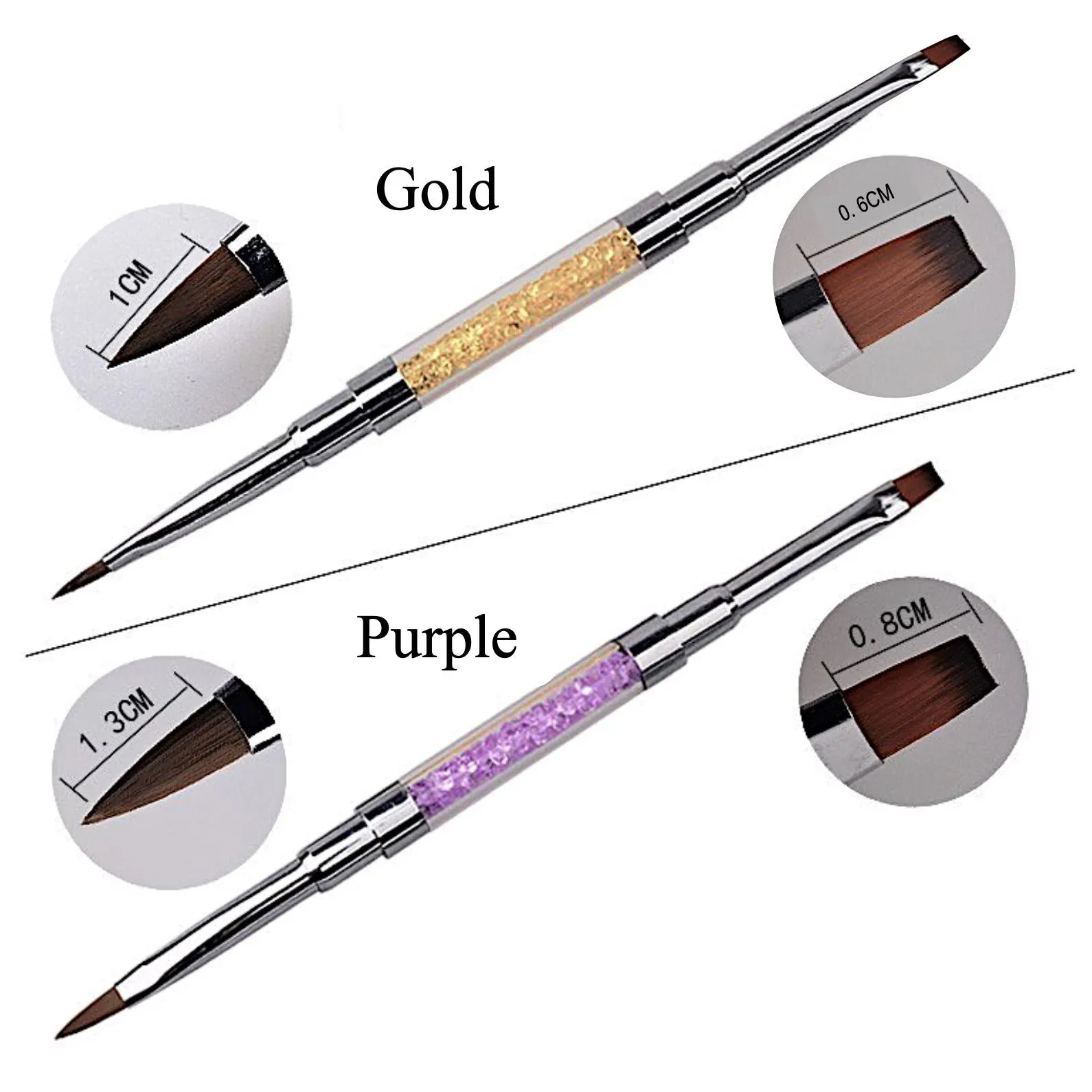 Designer Nail Art Brushes Double Ended