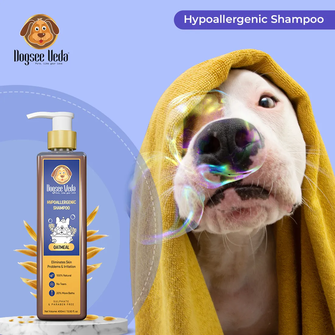 Dogsee Dog Veda Hypoallergenic Shampoo Oatmeal 400ml