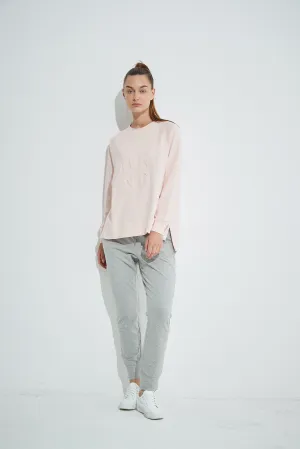 Embossed Sweat- Soft Pink