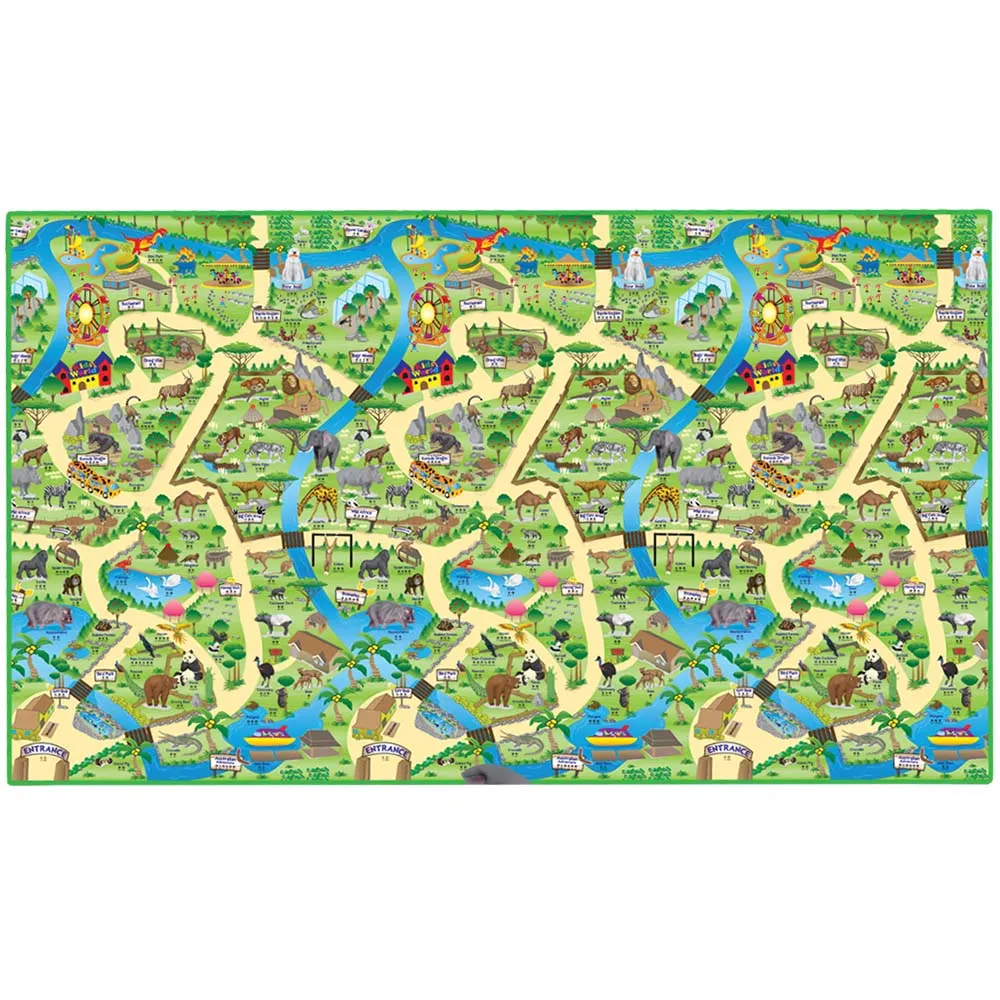 Extra Large Zoo Play Mat (200 x 120cm)