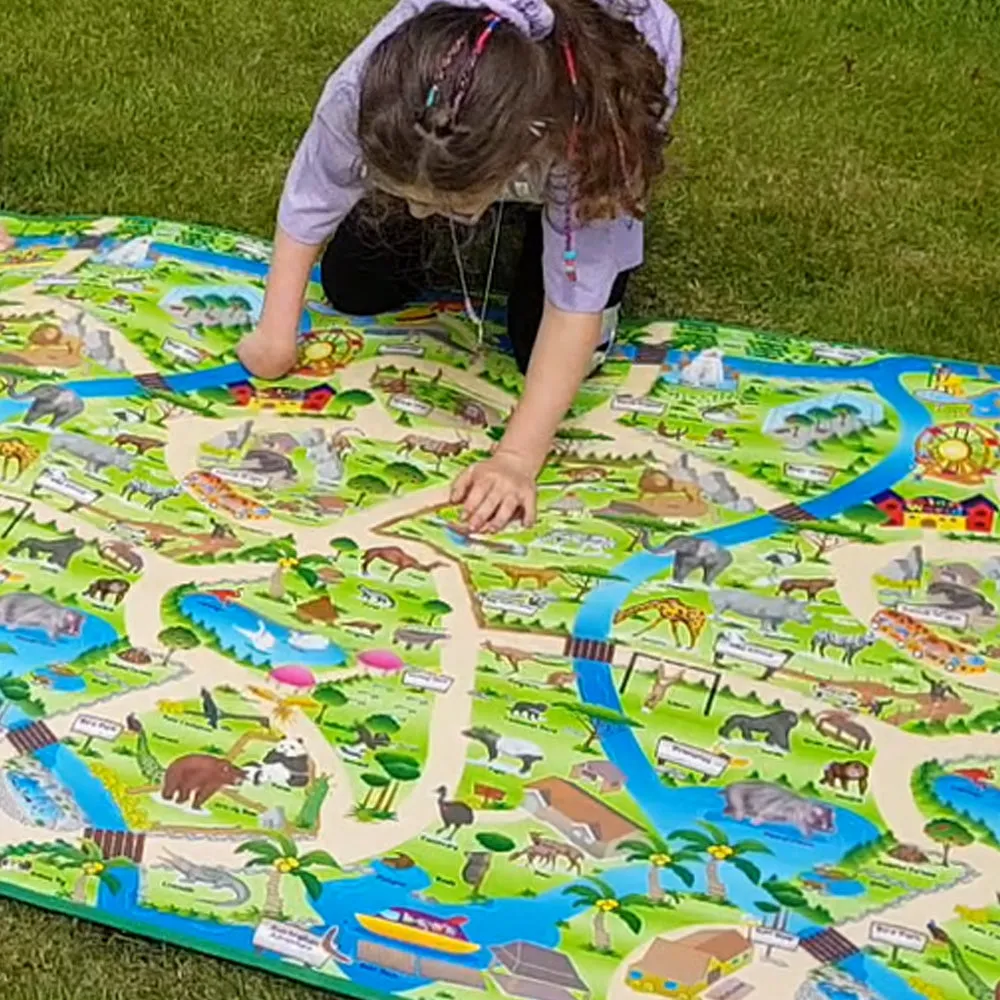 Extra Large Zoo Play Mat (200 x 120cm)