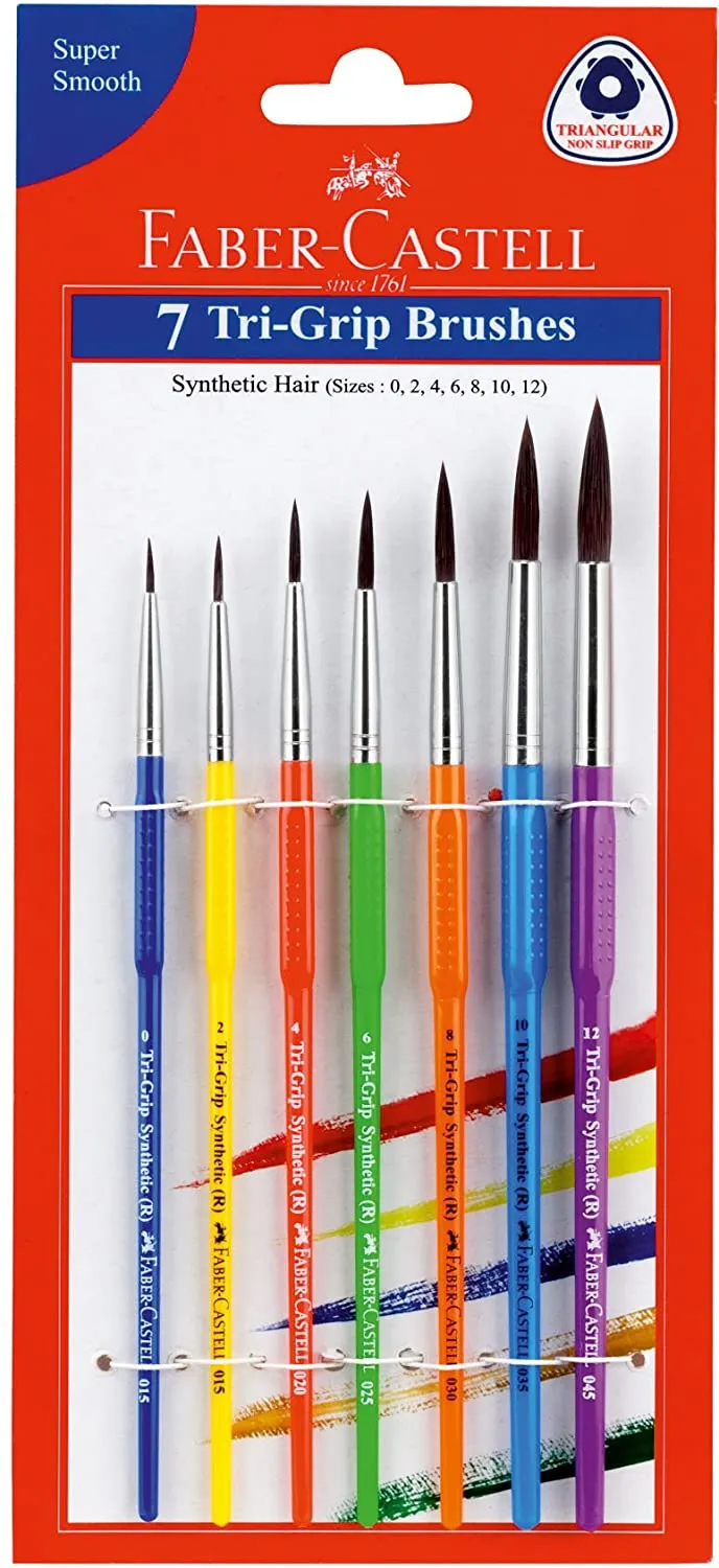 FABER-CASTELL Tri Grip Paint Brushes Round