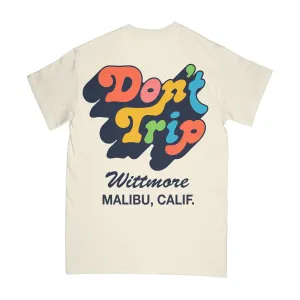 Free and Easy Don't Trip Malibu Drop Shadow Vanilla Pastel T-Shirt