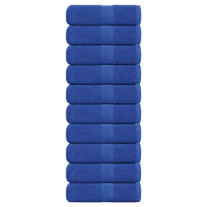 Guest Towels 10 pcs Blue 30x50 cm 360 gsm 100% Cotton