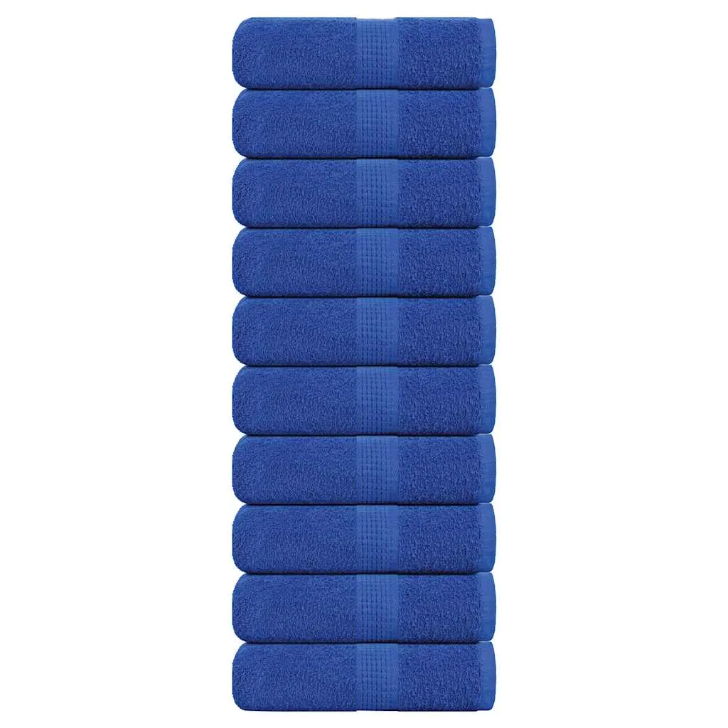 Guest Towels 10 pcs Blue 30x50 cm 360 gsm 100% Cotton