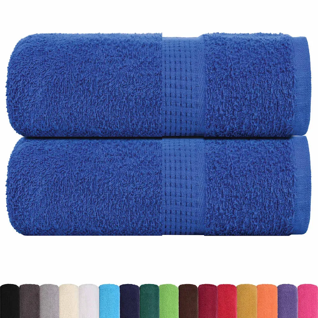 Guest Towels 2 pcs Blue 30x50 cm 360 gsm 100% Cotton