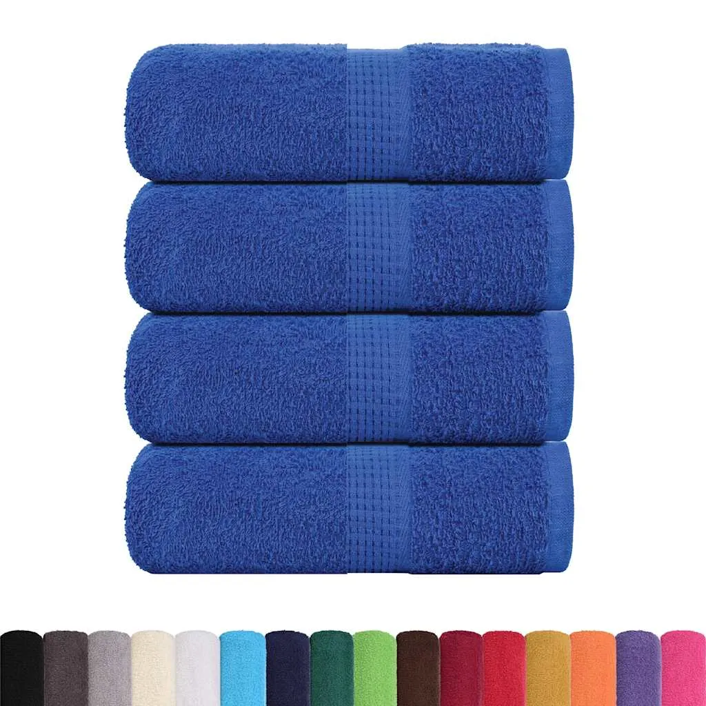 Guest Towels 4 pcs Blue 30x50 cm 360 gsm 100% Cotton