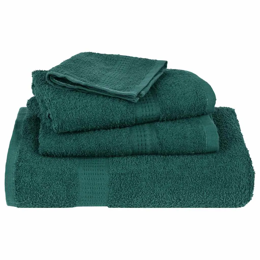 Guest Towels 4 pcs Green 30x50 cm 360 gsm 100% Cotton