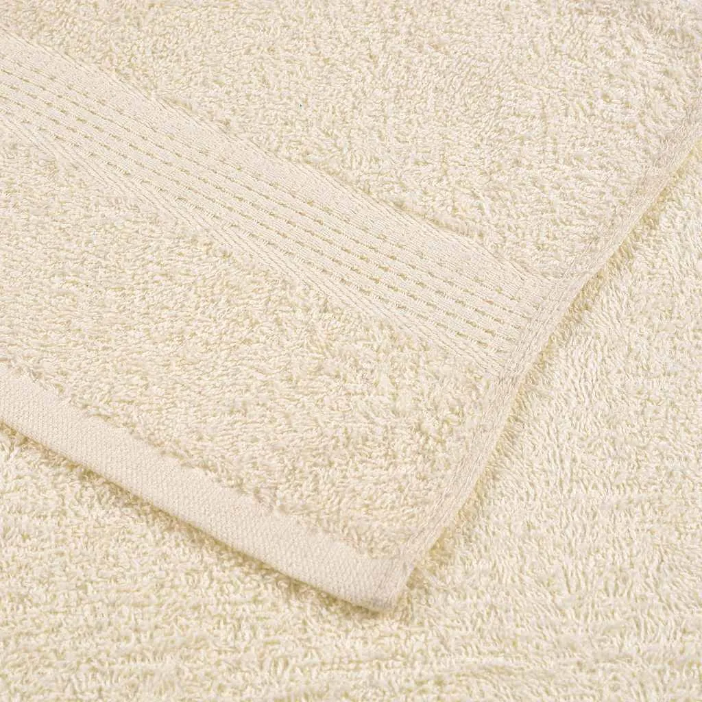 Hand Towels 4 pcs Cream 50x100 cm 360 gsm 100% Cotton