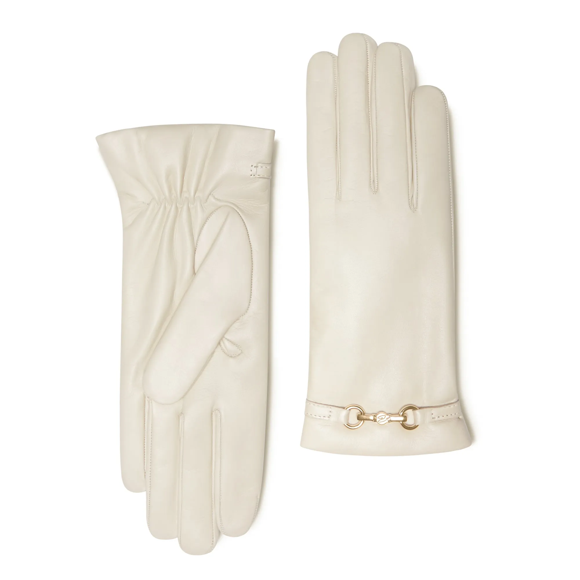 Honoré Marcelia cream goatskin leather gloves