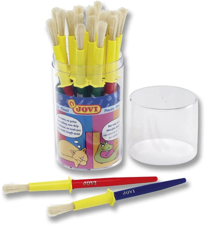 JOVI SCHOOL BRUSH MEDSIZE JAR/20BR