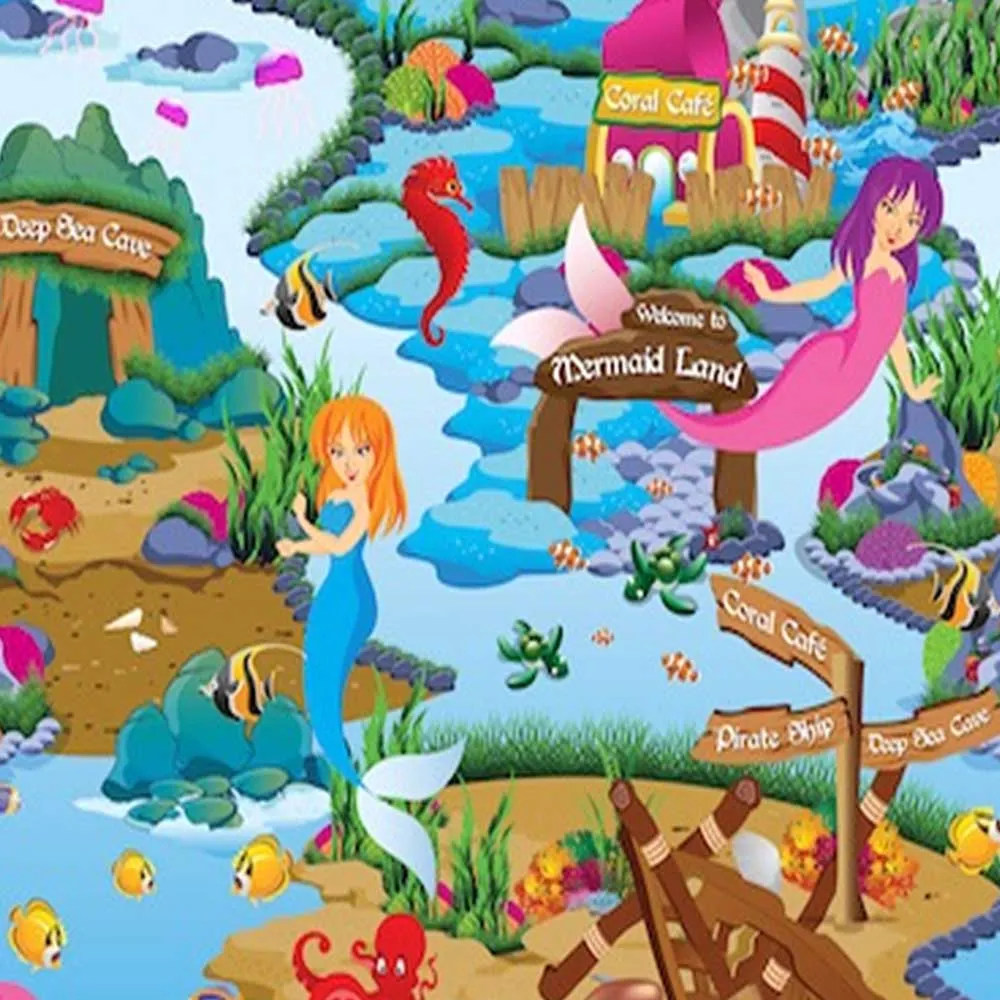 Large Play Mats: Zoo, Farm, City, Construction, Candyland, Under the Sea (Set of 6)