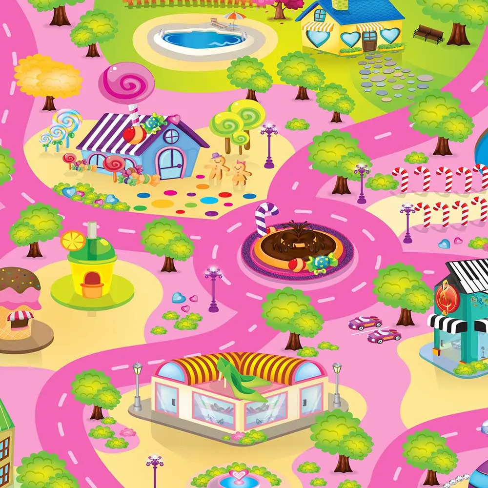 Large Play Mats: Zoo, Farm, City, Construction, Candyland, Under the Sea (Set of 6)