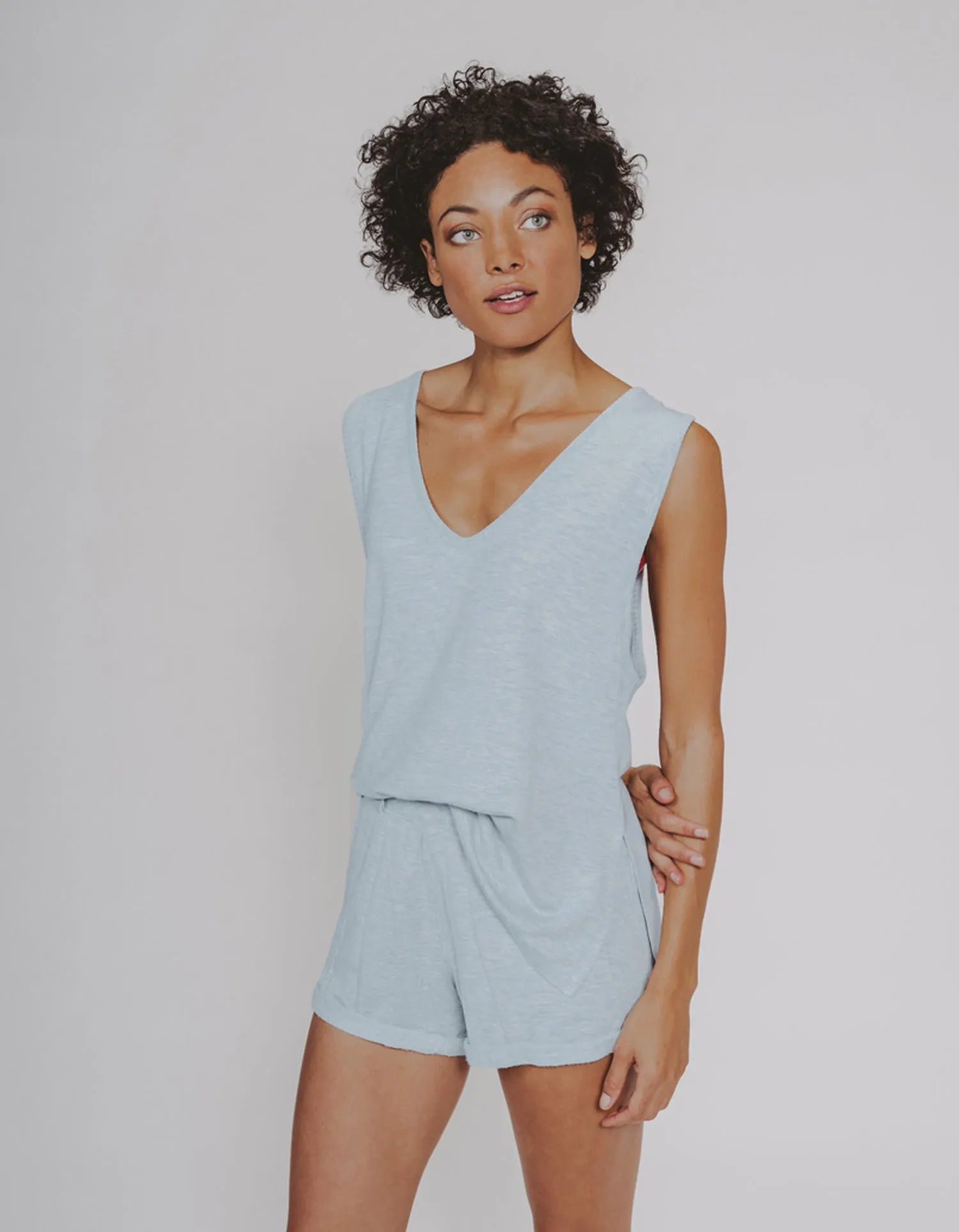 Malakos Knit Short in Blue Fog