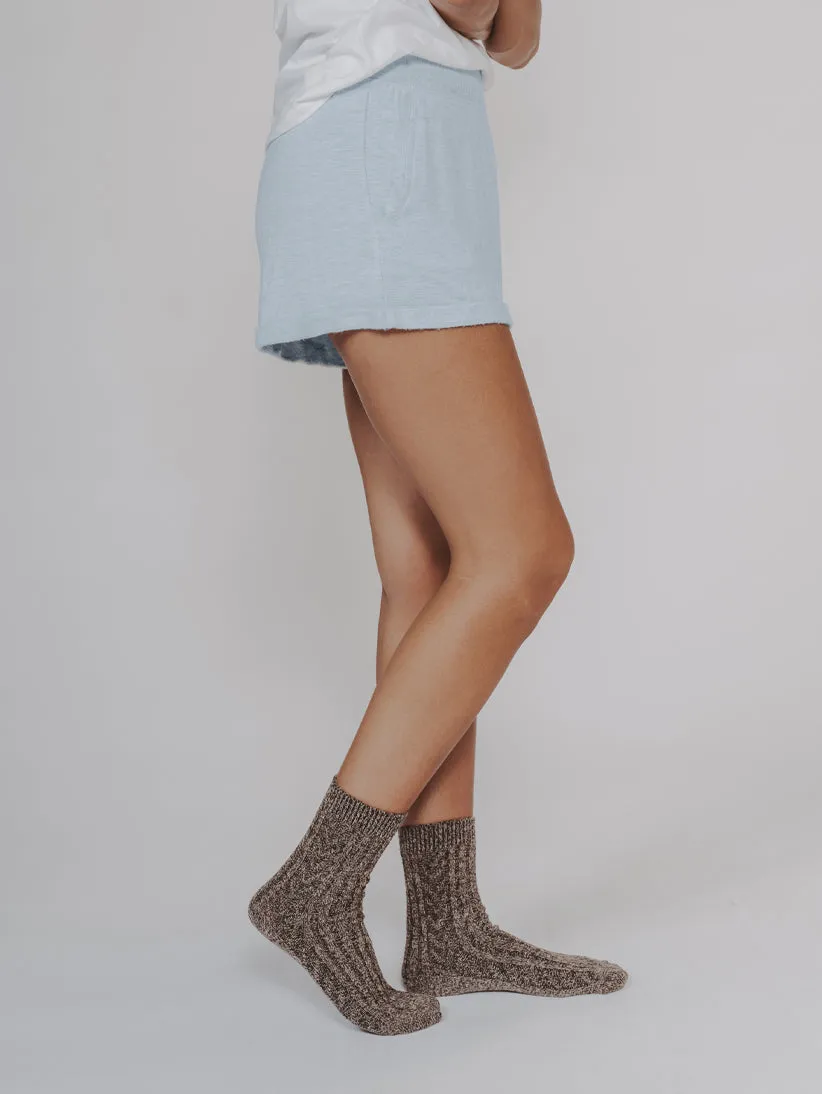 Malakos Knit Short in Blue Fog