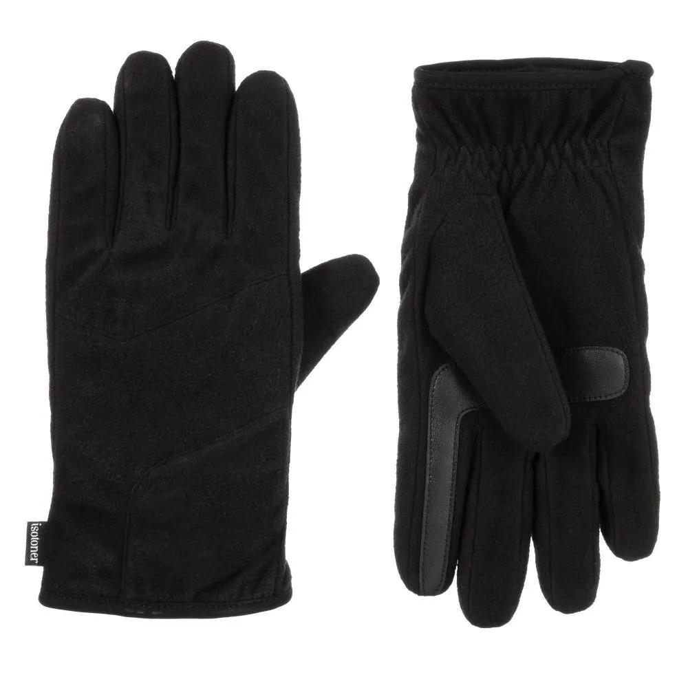 Men’s Isotoner Fleece Gloves with Pieced Back