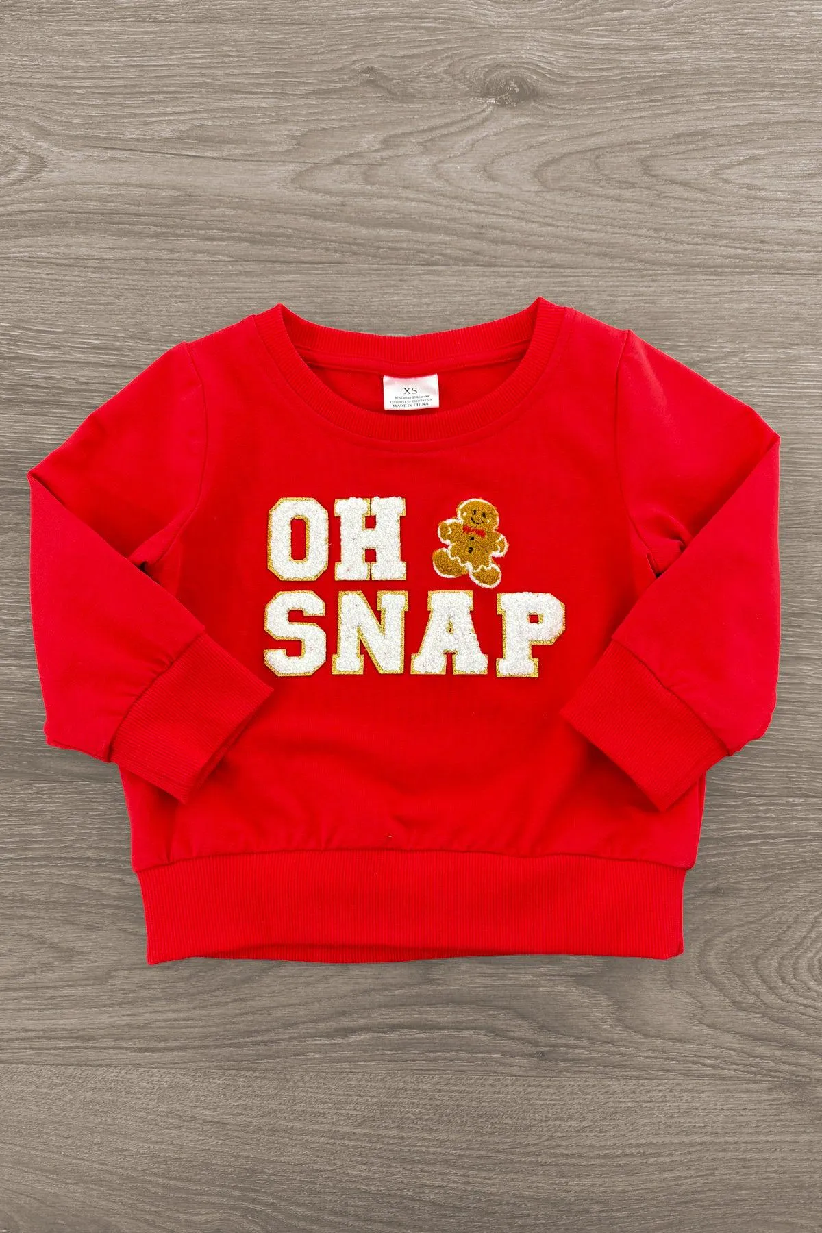 Mom & Kid - "Oh Snap" Chenille Patch Top