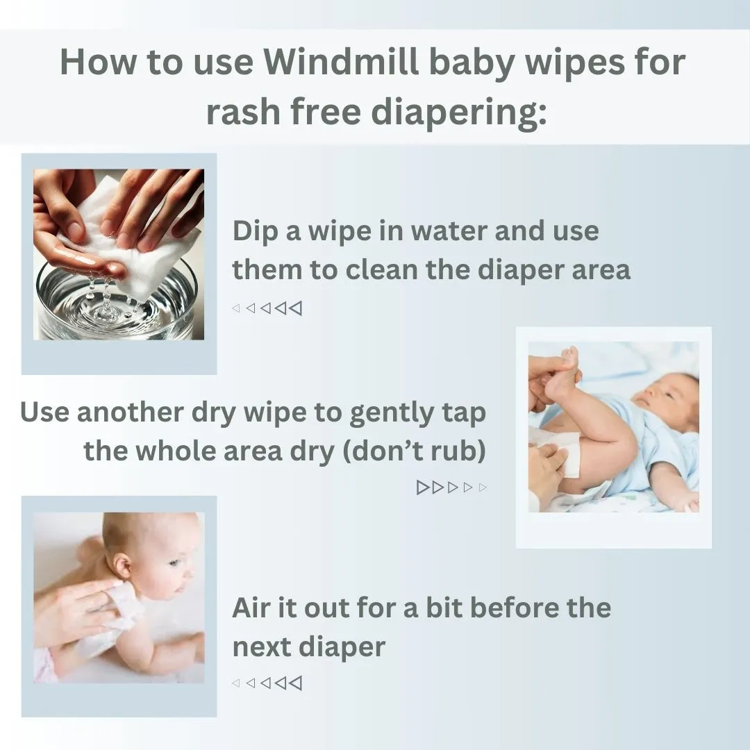 Natural Dry Baby Wipes, 100% Soft Bamboo