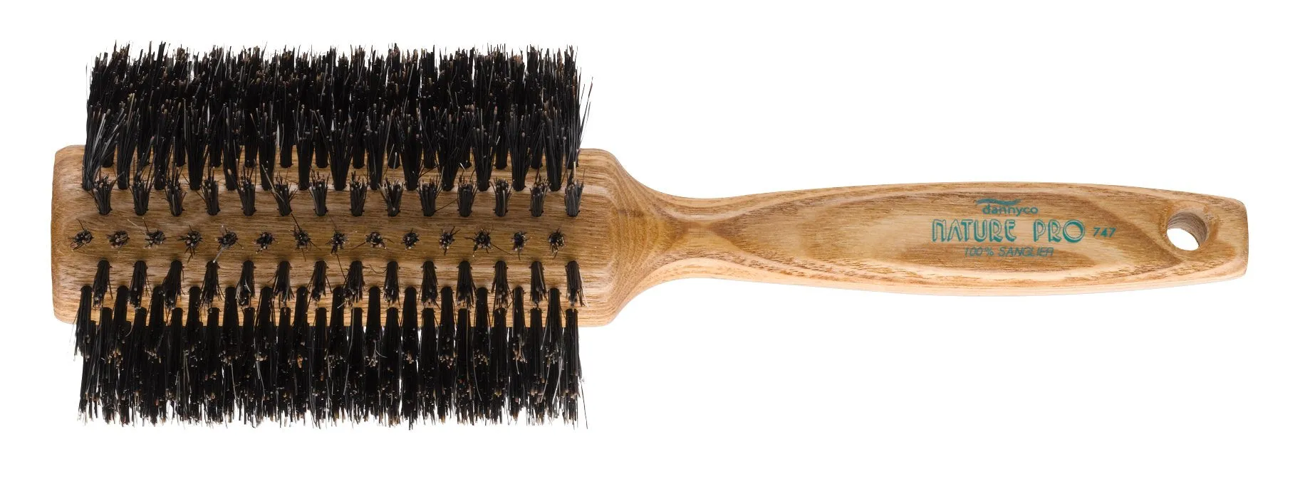 Nature Pro Circular Oak Wood Brush With Boar Bristles, Medium, Ten Rows