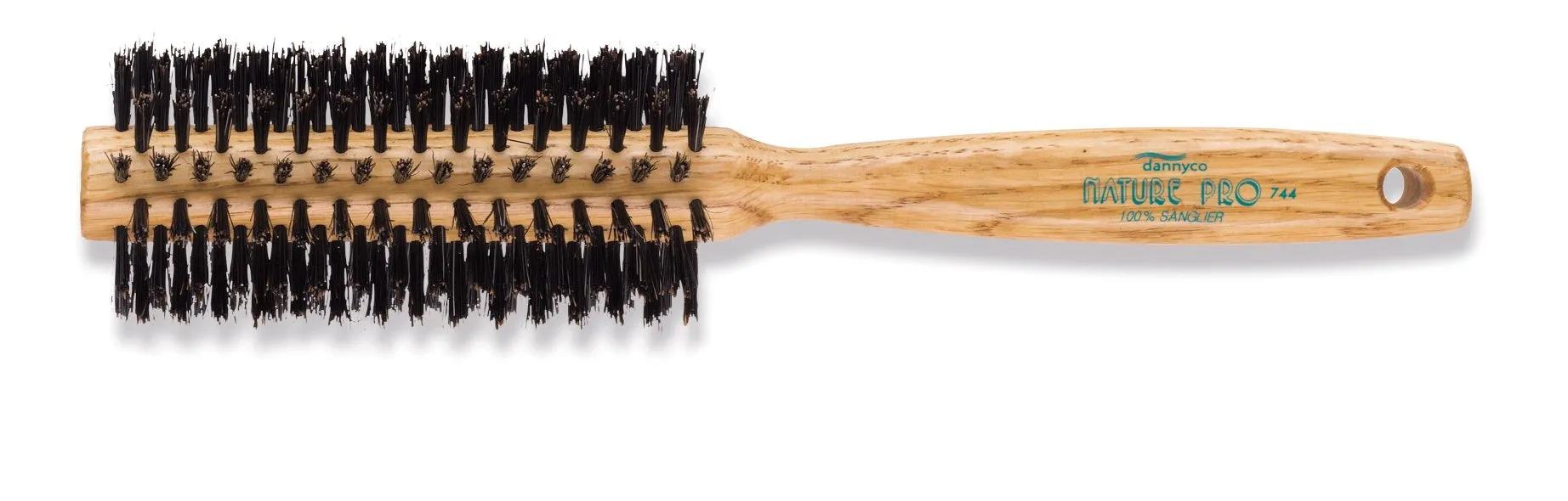 Nature Pro Circular Oak Wood Brush With Boar Bristles, Medium, Ten Rows