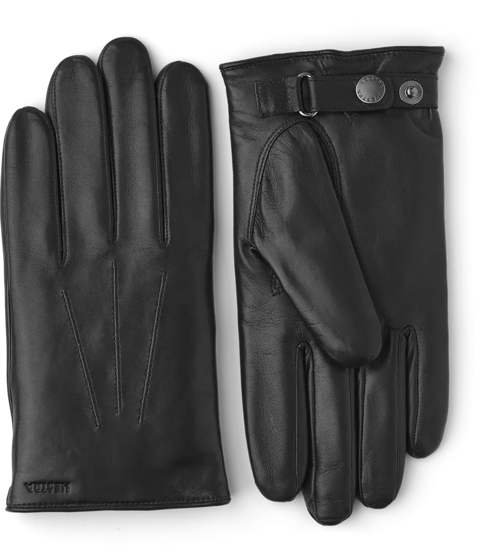 Nelson Italian Lamb Nappa Lined Gloves - Black