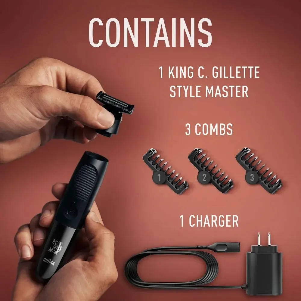 New - King C. Gillette XT3000 Men's Style Master Cordless Stubble Trimmer   3