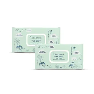 Omumsie 99% Pure Water (Unscented)Thickest Plant Based Baby Wipes Pack of 2